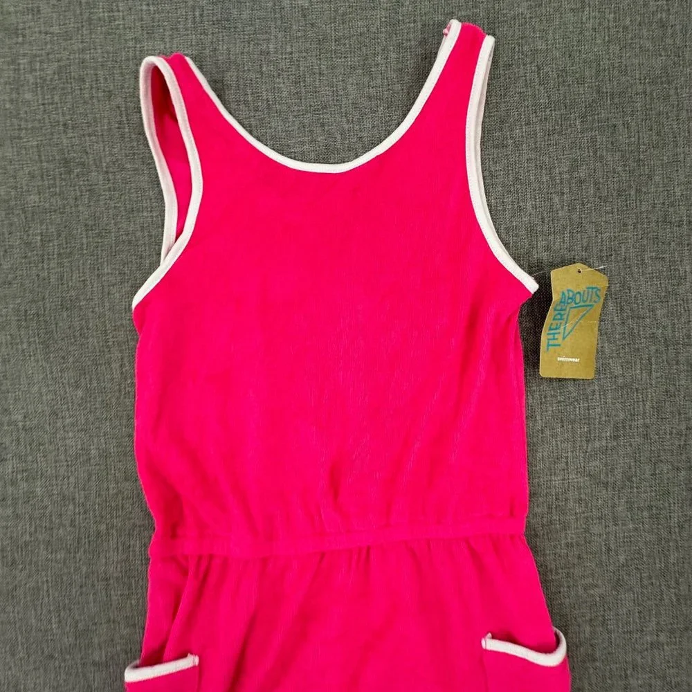 New! Thereabouts Girls Swimsuit Cover Up Small 7/8 Hot Pink MSRP: $40‎